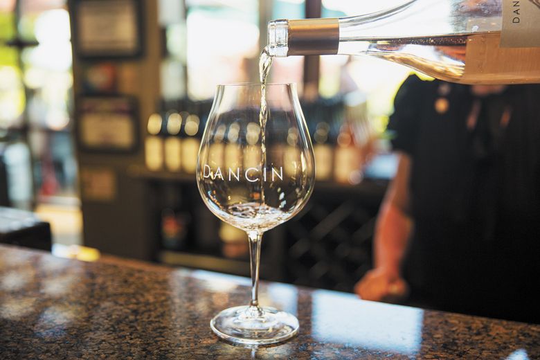 Wine lovers can sample estate-grown Chardonnay at DANCIN Vineyards.