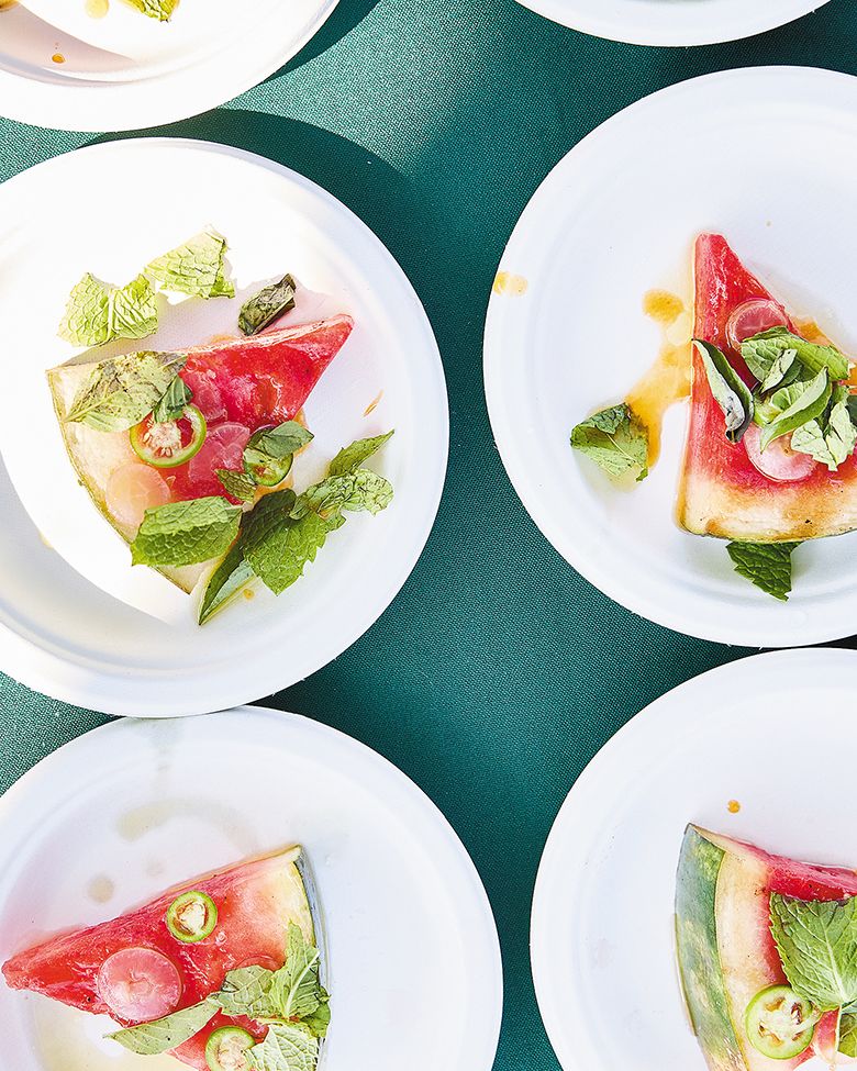 Upcycled watermelon slices served at Urban Gleaners’ Summer Supper. ## Photo provided by Urban Gleaners Upcycled watermelon slices served at Urban Gleaners’ Summer Supper. ## Photo provided by Urban Gleaners