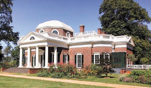 Monticello, Thomas Jefferson&rsquo;s primary plantation, where he had two vineyards near the garden wall. The 1807 planting of 287 rooted vines and cuttings of 24 European grape varieties was the most ambitious of seven major experiments. Photo by Steven Morris. All photos sourced through Virginia Wineries Association (www.virginiawine.org).