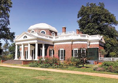 Monticello, Thomas Jefferson’s primary plantation, where he had two vineyards near the garden wall. The 1807 planting of 287 rooted vines and cuttings of 24 European grape varieties was the most ambitious of seven major experiments. Photo by Steven Morris. All photos sourced through Virginia Wineries Association (www.virginiawine.org).