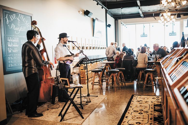 Maryhill Winery regularly hosts live music events in their Vancouver tasting room.##Photo provided by MaryhIll Winery