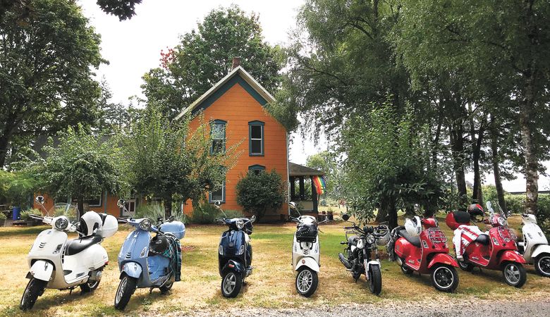 Riders stop at Remy Wines in Dayton for tastings and tacos. ##Photo provided