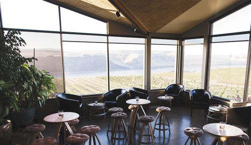 View of the Columbia River and Gorge from Maryhill Winery&rsquo;s Club Room in Goldendale, Washington. ## Photo provided by Maryhill Winery