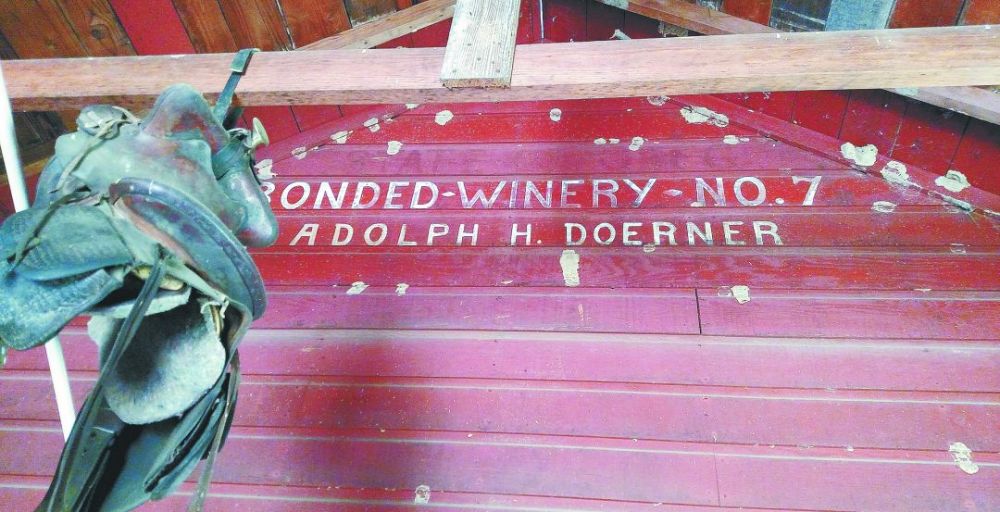 Inside Adolph’s winery constructed in 1935 and expanded for concrete fermentation and storage tanks in 1949. ##Photo by Maureen Flanagan Battistella