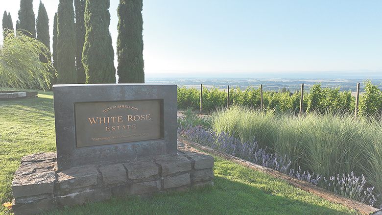 Sign at White Rose Estate. ## Photo provided by White Rose Estate