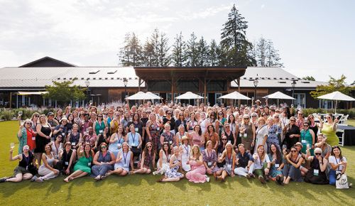 A group photo of this year s Women in Wine conference attendees. ## Photo credit: Andrea Lonas Photography