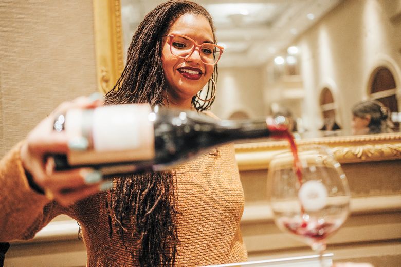 Tiquette Bramlett, founder of nonprofit Our Legacy Harvested, pours wine while raising awareness of her organization s mission to educate, advance and empower the BIPOC community in the wine industry.##Photo provided by World of Pinot Noir Tiquette Bramlett, founder of nonprofit Our Legacy Harvested, pours wine while raising awareness of her organization s mission to educate, advance and empower the BIPOC community in the wine industry.##Photo provided by World of Pinot Noir