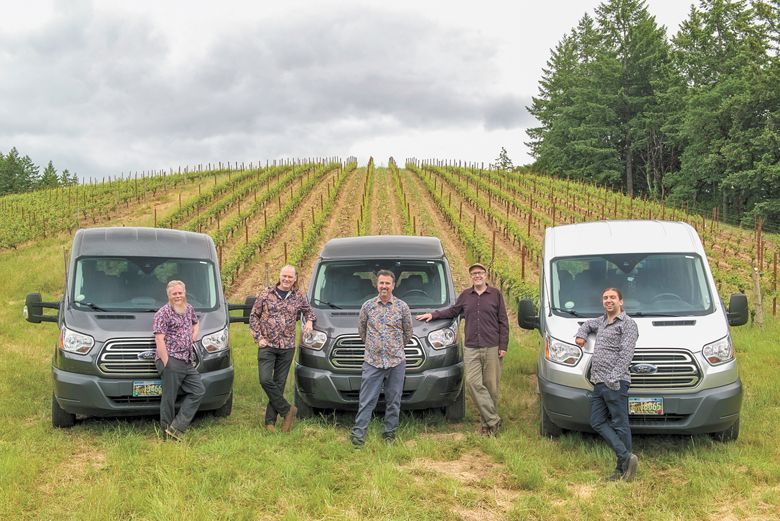 Backcountry Wine Tours’ guides and fleet.##Photo provided by Backcountry Wine Tours