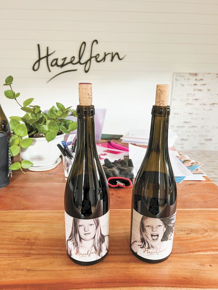 Sisters wines named after Ava and Adalyn Laing. These wines, a Chardonnay and Pinot Noir, are from the same vine. Due to a grafting error over 20 years ago, Yamhill Springs Vineyard has grapevines with canes of each varietal growing from the same plant. Hazelfern was inspired to harvest the Pinot Noir and Chardonnay separately, and make individual wines that honor our two daughters, Adalyn and Ava.##Photo by Sarah Murdoch Sisters wines named after Ava and Adalyn Laing. These wines, a Chardonnay and Pinot Noir, are from the same vine. Due to a grafting error over 20 years ago, Yamhill Springs Vineyard has grapevines with canes of each varietal growing from the same plant. Hazelfern was inspired to harvest the Pinot Noir and Chardonnay separately, and make individual wines that honor our two daughters, Adalyn and Ava.##Photo by Sarah Murdoch