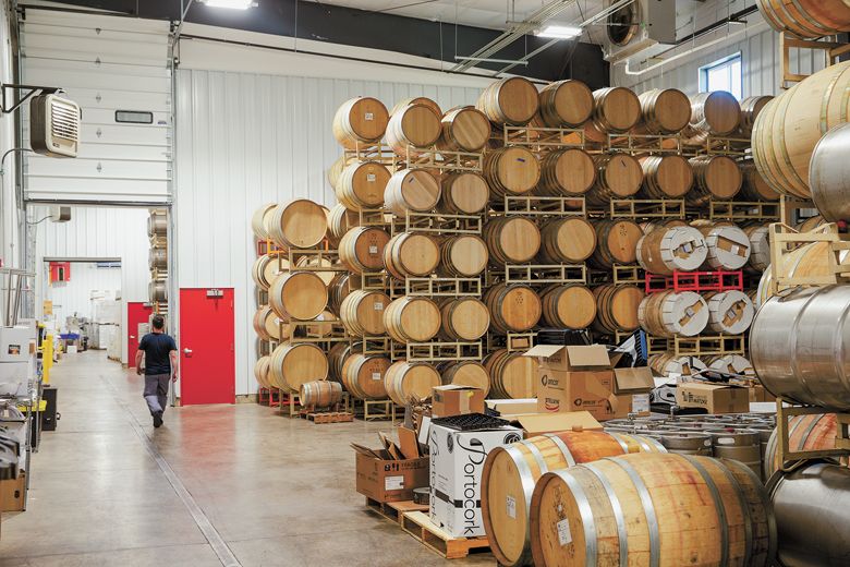 The spacious new Quady North and Barrel 42 winery facility is 24,000 square feet and live-certified with production space for 40,000 cases.  ##Photo By John Valis, courtesy of the Oregon Wine Board