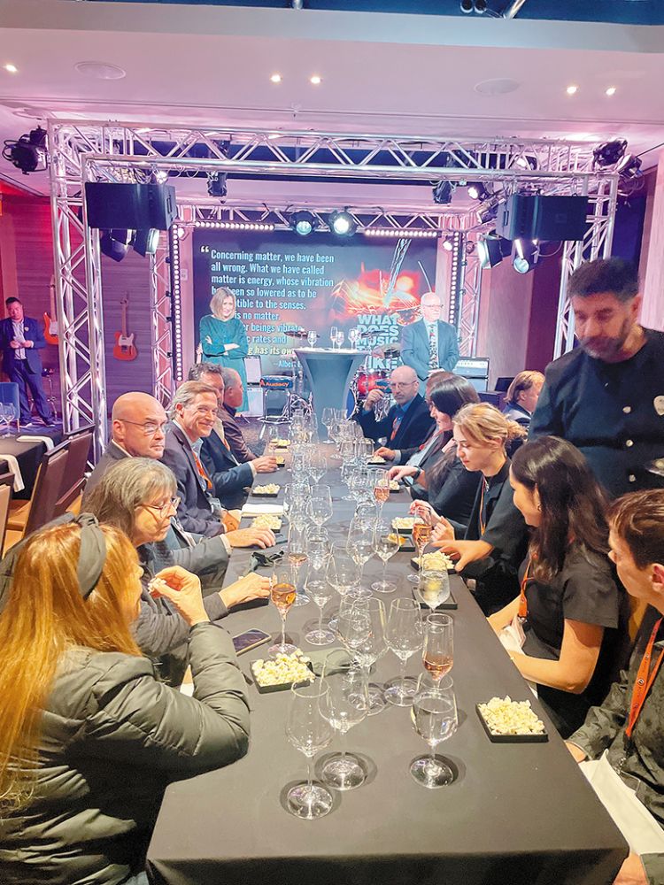 A group tasting wine at a What Does Music Taste Like event. ## Photo provided by What Does Music Taste Like A group tasting wine at a What Does Music Taste Like event. ## Photo provided by What Does Music Taste Like